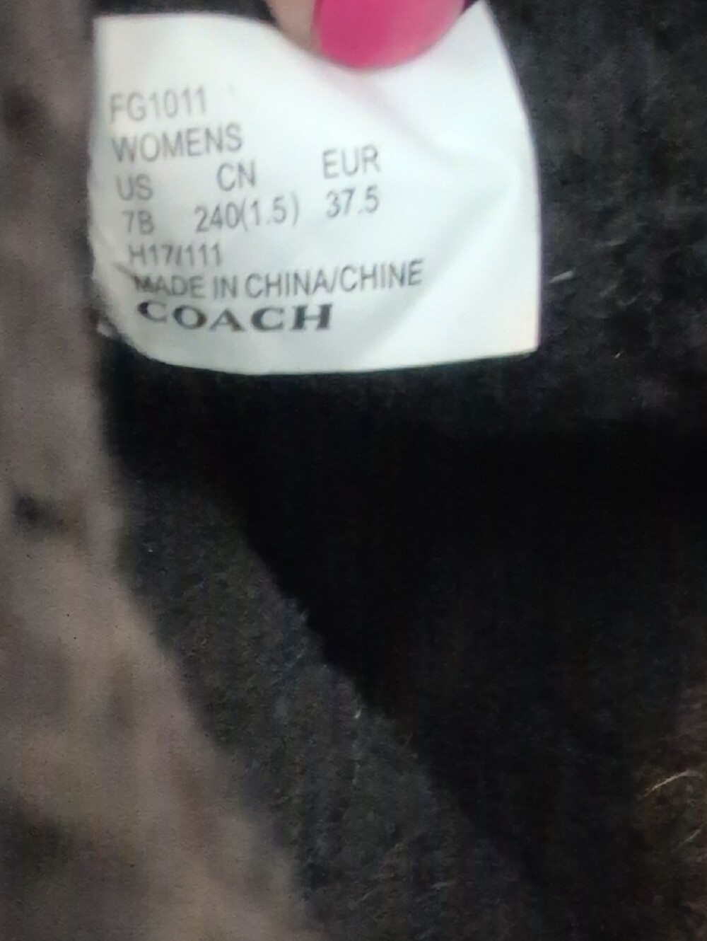 Coach Turnlock Shearling Black Suede Boots Size 7 Like New - Picture 13 of 13